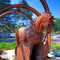 Art in the Commons: The Might of the Workforce Horse Close Up in the Orchard Distric Neighborhood Bend Oregon