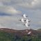 Pano pass of Thunderbirds against the Wasatch Front
