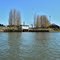 Duwamish River views. Gateway Park North off in the distance. Due to 20th century industrial contamination, the lower 5 miles (8.0 km) of the Duwamish was declared a Superfund site