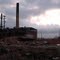 River Raisin Paper Mill powerplant, dusk