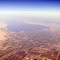 Brawley Ca with Salton Sea in background - aerial view