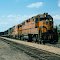 Maine Central Railroad Freight Train "RB-3" with EMD GP38 No. 258, GE "Independence Class" U18B, No. 401, "Hannah Weston" and an EMD GP7 providing power at Northern Maine Junction, Hermon, ME