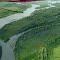 USA, ALASKA - Aerial view of the Beluga River