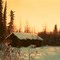 Trapper cabin, -50 F, North Pole, Alaska, jan 1972