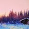 First day of Winter, temp -41F,Trappers cabin, near Eielson AFB, Alaska, Dec 21, 1971