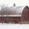 Red Barn in Snow