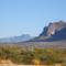Apache Junction, Superstition Mountain, and Four Peaks 25 miles to the north
