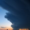 2008 - June 3rd - 02:41Z - Looking WSW - Small mesocyclone on low precipitation supercell thunderstorm.