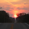 Hilly sunset