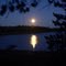 Moon over Sand Bar Lake, Barnes, WI. USA