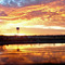 Sunset over Missouri River