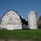 White barn and silo