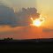 Sunset at Bradley Field in Windsor Locks, May 30, 2013