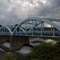 Bridge over Potomac, dark clouds