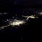 Cities on west Connecticut seashore at night