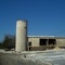 Silo and shed along highway near Hayesville Ohio USA