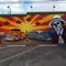 Phoenix, AZ, USA, Calle 16 (16th Street) Project Mural - Calaveras/Mexicano Dia de Los Muertos Inspired, Low Riders, Alien Sombreros, Saguaro; Lalo Cota, Artist, 2011