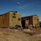 Abandoned box cars at Last Chance, Colorado