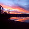 sunset over Waterford Laks
