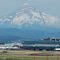 Beautiful mountain of Mt. Hood from Portland Int. airport