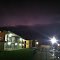 Knights Inn, Wabash, IN just after sunset as thunderstorms approach