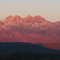 View of Four Peaks at sunset
