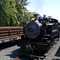 Excursion train Locomotive coming around to take us back to Old Town Sacramento