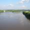 standing on West Kansas Avenue bridge looking SE at Kaw River and 18th street expressway, Kansas City, KS