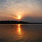 July 4. 2005 sunset over Delaware Lake, Delaware Ohio, just off of Horseshoe Rd at the Boat Ramp.