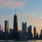 Chicago the windy city in sunset, USA
