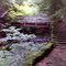 FLT M14 8.9 mi - Bridge and 43 stone steps, CCC, bridge 20' long, 2x10x60 in deck, I-beam stringers, 8' to drainage, probable Watkins Glen S.P. maintenance