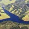 San Leandro Reservoir & Peninsula Road, CA, USA.