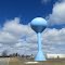 Blue water tower of Fowlerville