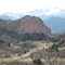 pike's peak from garden of the gods