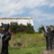 Welcoming wooden bears in the farm