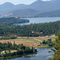 The Pend Oreille River with Sagle Slough in the foreground.