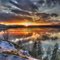 Winter Sunset over Lake Pend Oreille