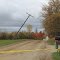 "Danger Live Wire" Road Block, ~5911 Bethel Church Road, Lodi Township, Michigan