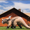 Sculpture dinosaur in Granger, WA