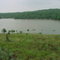Community Lake in Sunset Oaks at flood stage, 2007.