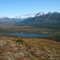 Looking down on Puntilla Lake from near Canyon Creek, mid-aug 2009