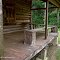 "Cooling Board" on the porch of the Gibeon Jefferson Sullivan Cabin at Wagerville, AL