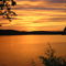 Bull Shoals lake just before sunset