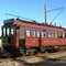 Pacific Electric Red Car #501 running along in San Pedro, Ca.