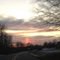 There was a crimson shaft of light in this winter sunset.