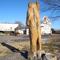 bear carved out of tree trunk, Belleville, KS