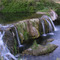 Travertine waterfall on the Portneuf River, southeast Idaho