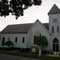 Wakarusa United Methodist Church at dusk; Wakarusa, IN