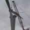 Iron worker on top of generator