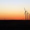 Sunset on the wind farm